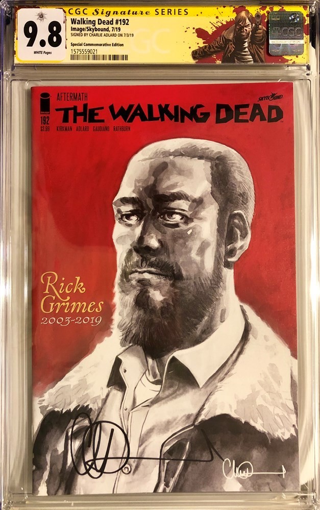 Walking Dead #192 SPECIAL COMMEMORATIVE EDITION SS CGC 9.8 Signed Charlie Adlard
