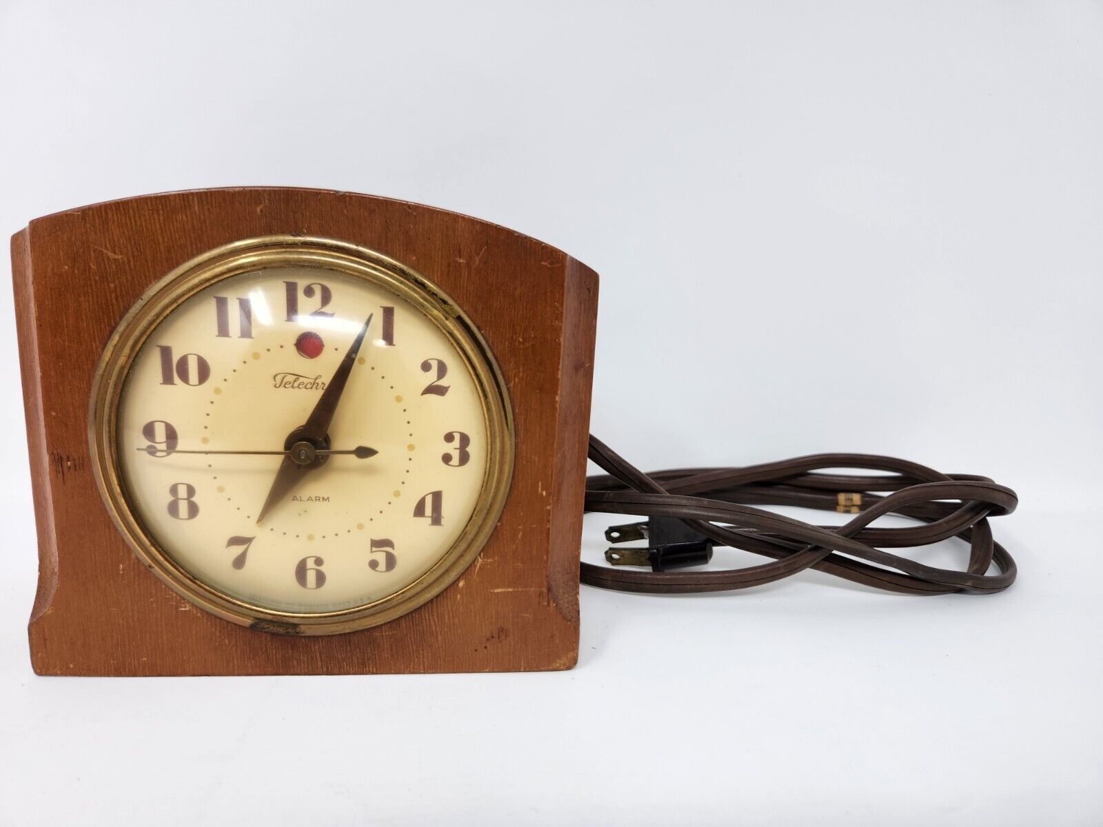 Vintage Telechron Electric Alarm Clock Model 7H157 Clock Runs Great