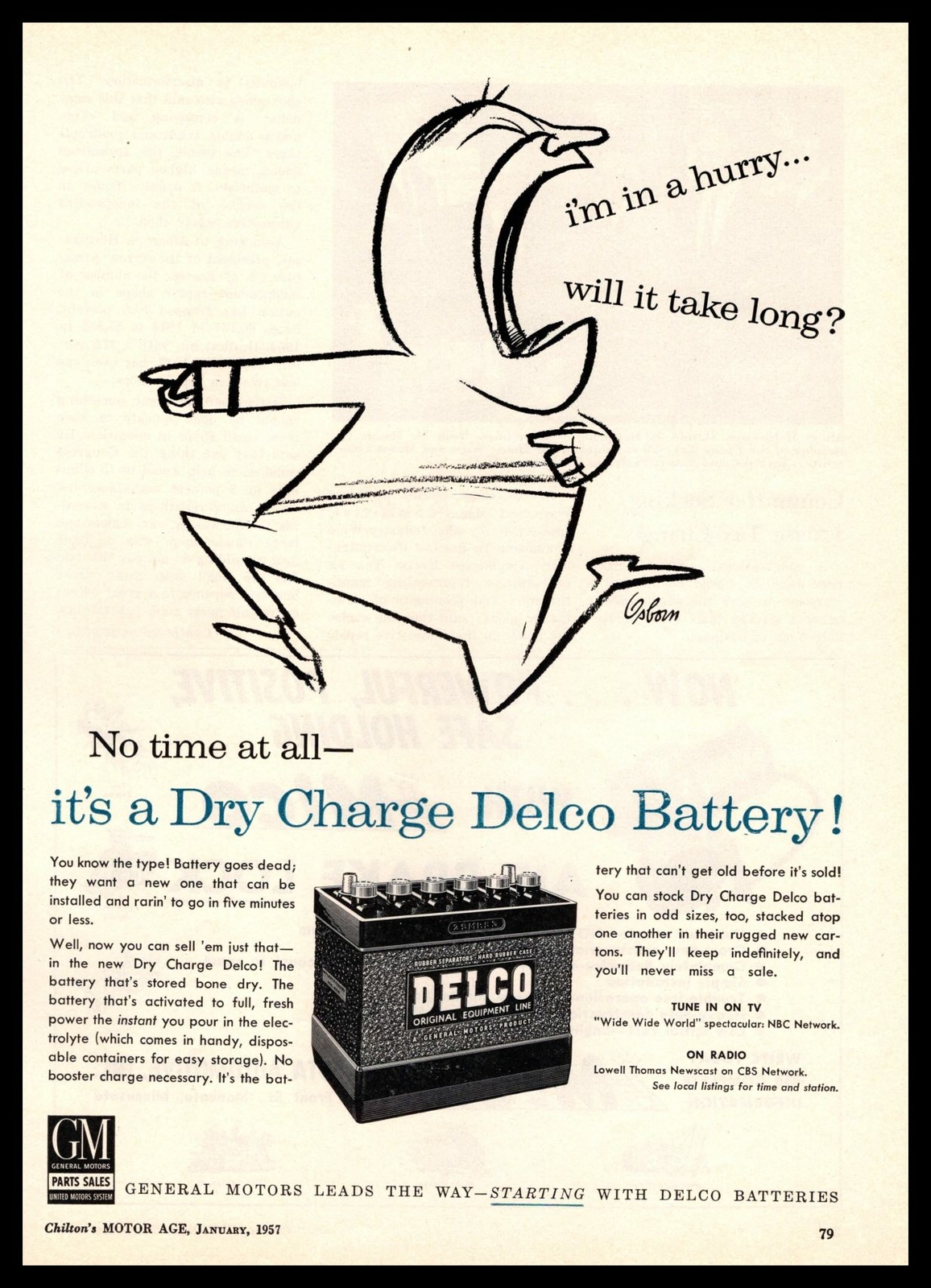 1957 Delco Dry Charge Car Battery 1957 Delco Dry Charge Car Battery
