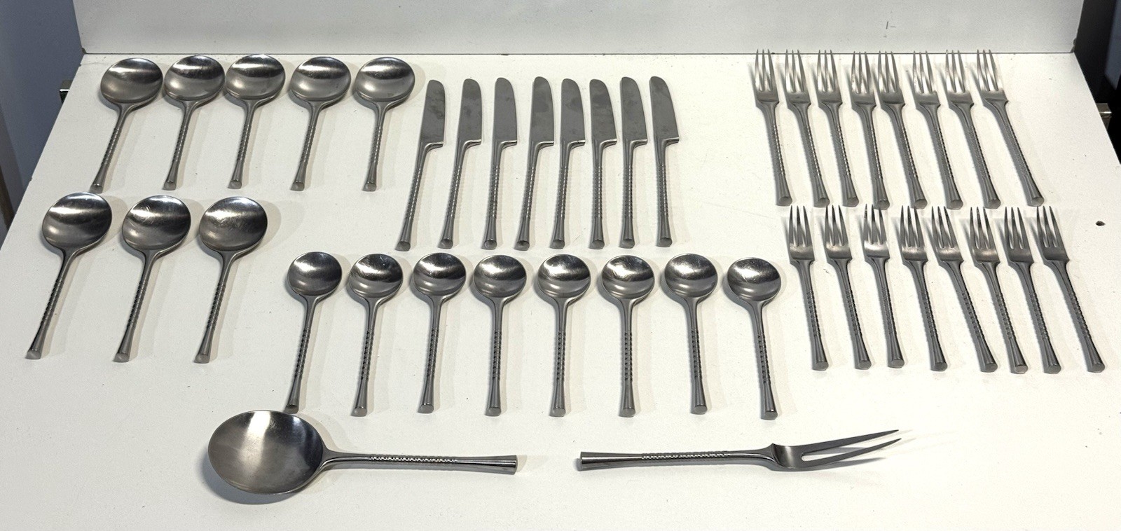 Vintage Large 42 Pieces Dansk Jette Stainless Flatware Set MCM JHQ Finland