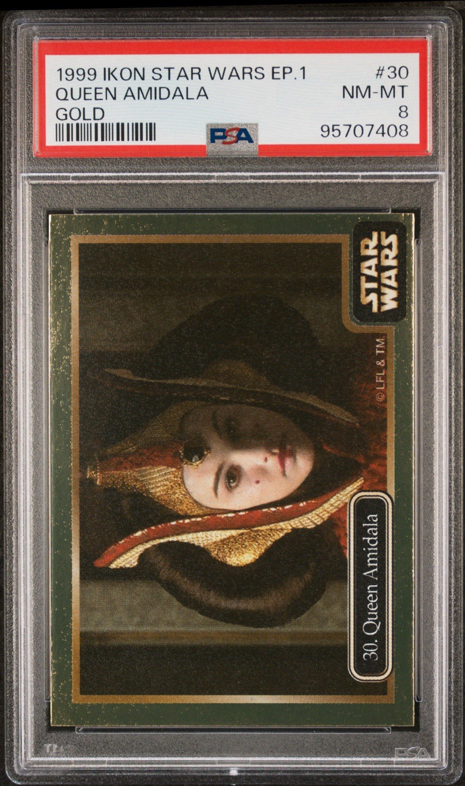 Queen Amidala 1999 Ikon Star Wars Episode 1 Gold PSA 8 NM-MT #30