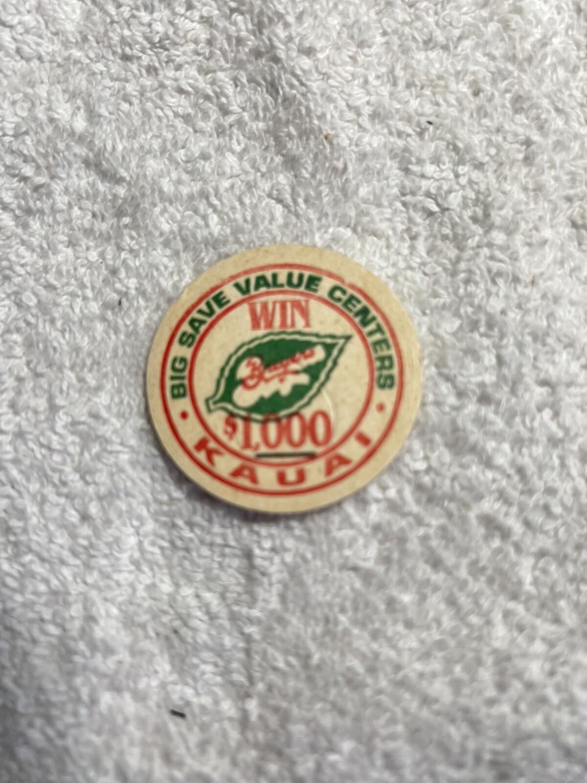 Vintage Milk Cap Big Save Value Centers Hawaii Pog  1993  Collectible Big Island
