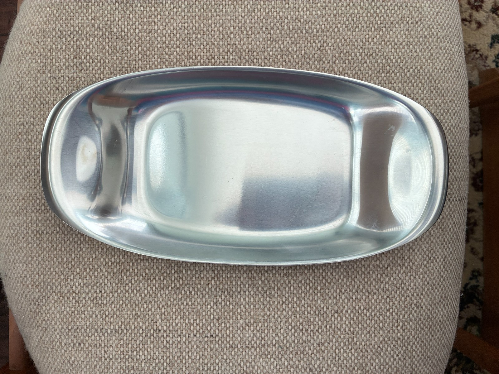 Vintage WMF Singapore Stainless Steel Oval Dish 12.5
