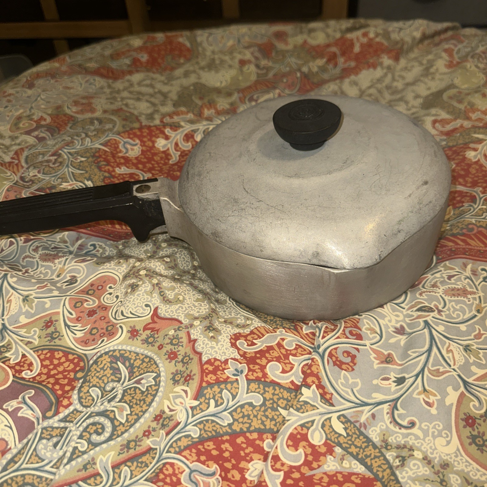 Vtg Magnalite Wagner Ware Sidney O The Gourmet Double Spout Pan 4672P W/Lid 2 QT