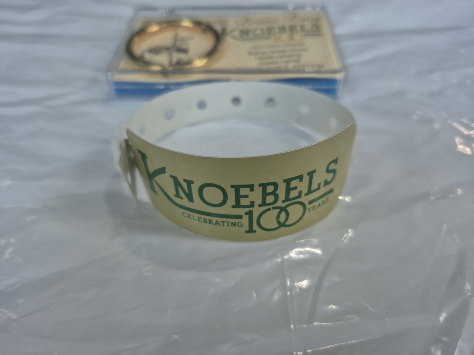 Knoebels 100th Anniversary Souvenir Brass Ring W/Used Wristband Color May Vary Knoebels 100th Anniversary Souvenir Brass Ring W/Used Wristband Color May Vary