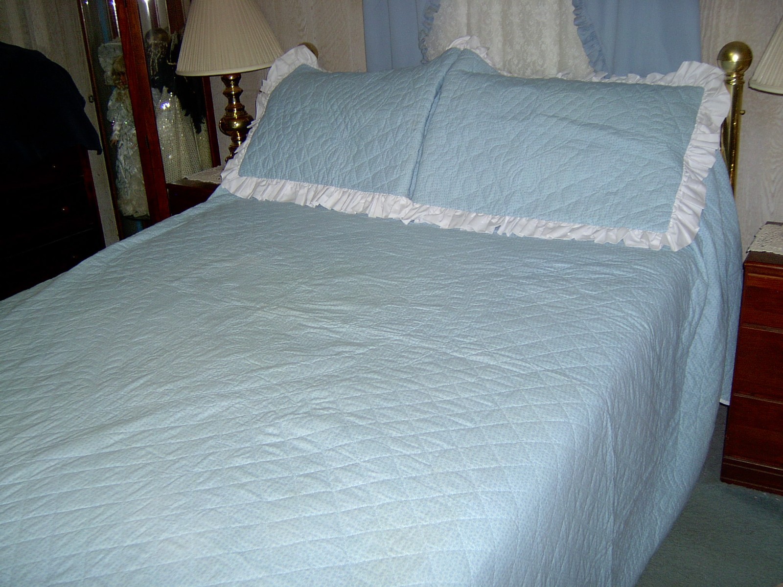 2 Sided Amish Hand Made King Heart Quilt 120 wide x 109 long+King size Shams 2 Sided Amish Hand Made King Heart Quilt 120 wide x 109 long+King size Shams