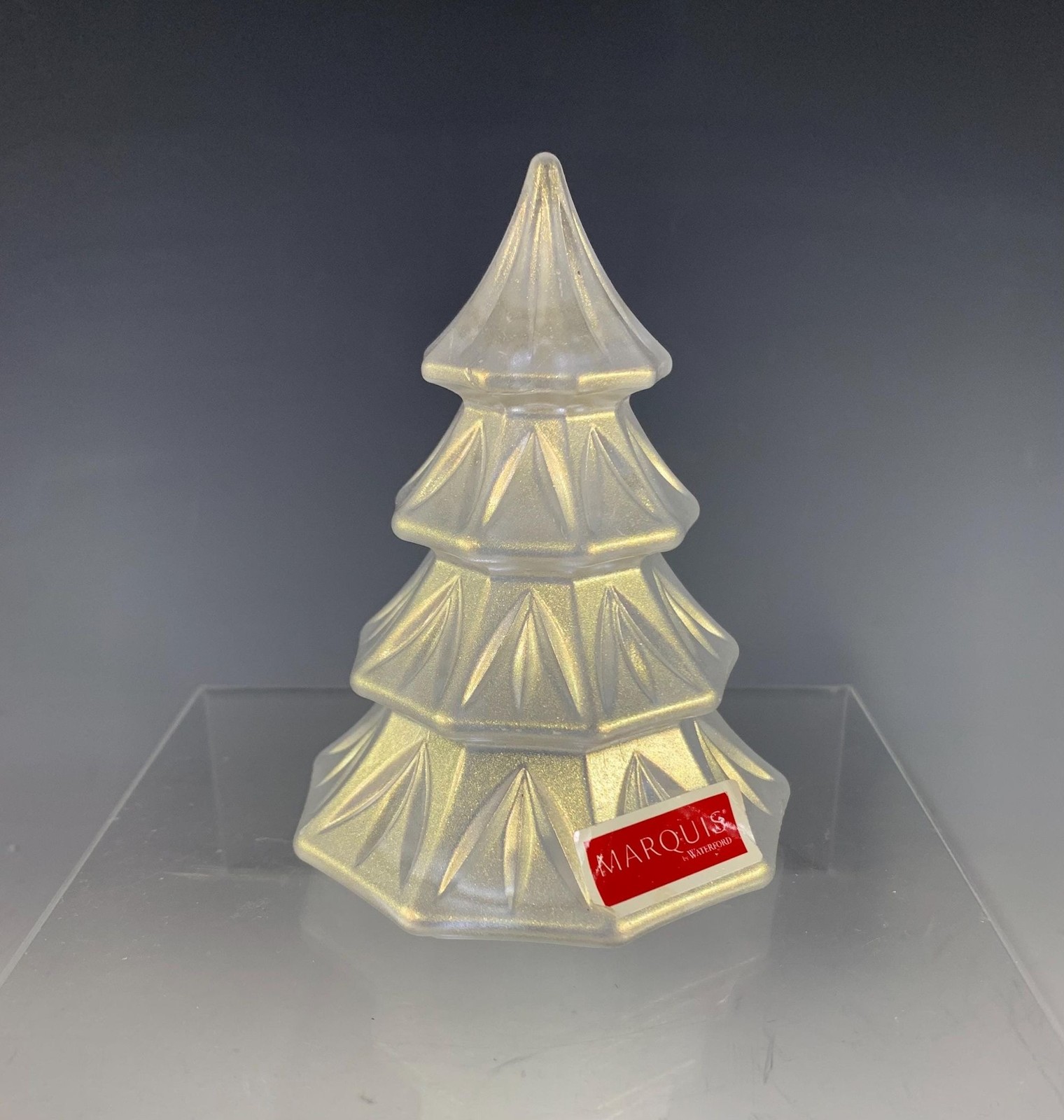 Marquis by Waterford Crystal Holiday Tree in Satin White Gold Marquis by Waterford Crystal Holiday Tree in Satin White Gold