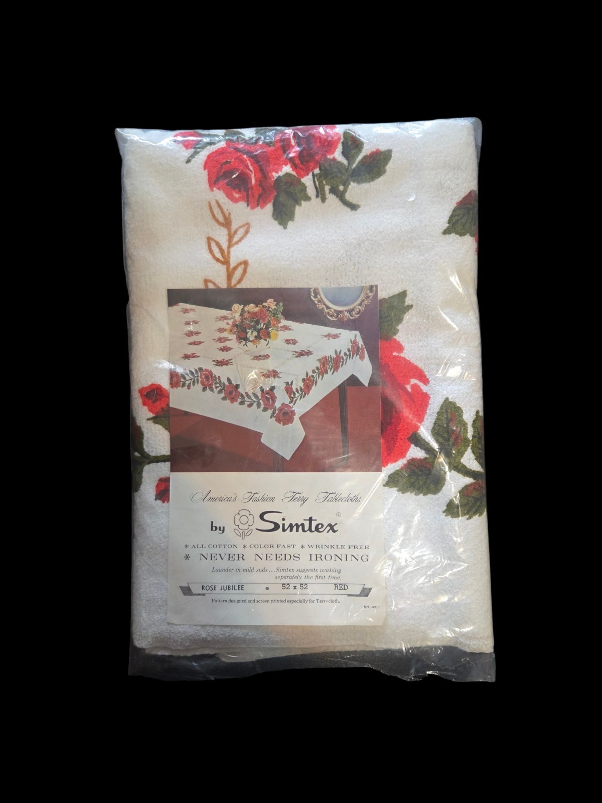 NOS Vintage Simtex Terry Tablecloth 52\