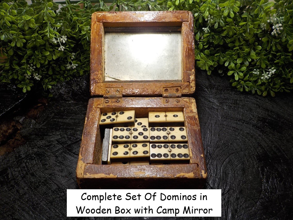 Old Rare Vintage Antique Civil War Relic Domino Game Extremely Rare with Box Old Rare Vintage Antique Civil War Relic Domino Game Extremely Rare with Box