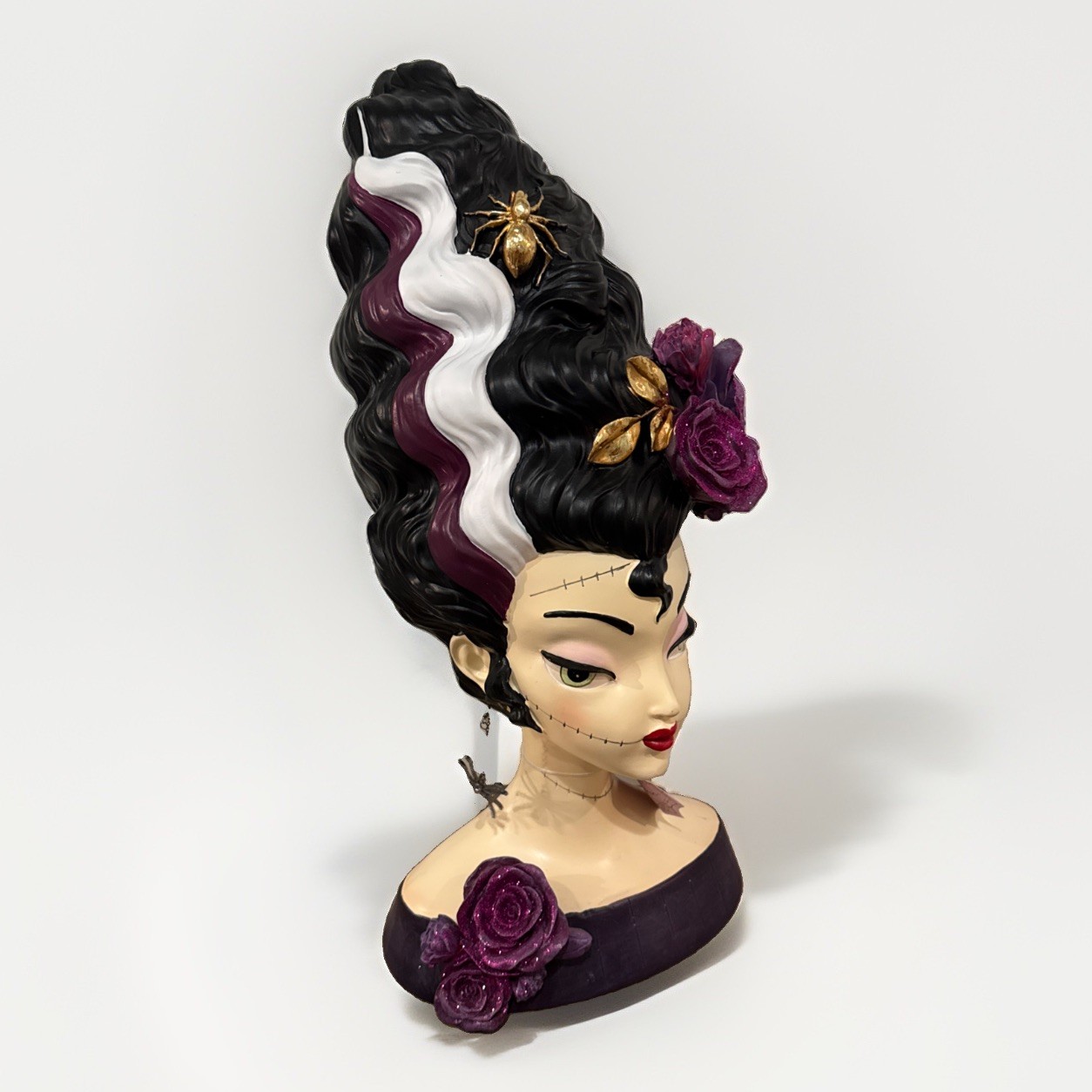 NWT Viral Halloween Bella Lux Halloween Frankenstein Bride bust Glitter Spider NWT Viral Halloween Bella Lux Halloween Frankenstein Bride bust Glitter Spider