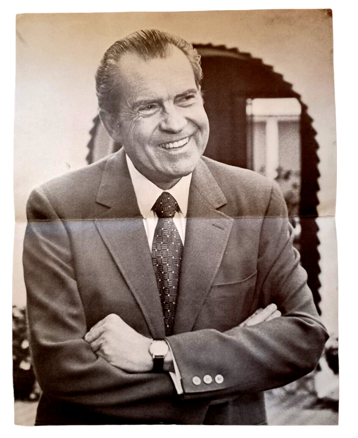 Vintage Richard Nixon Smiling w Folded Arms Photo Campaign Photo 17\