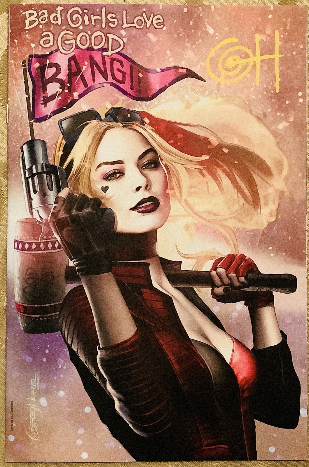 Harley Quinn #3 DC Comics Greg Horn Signed & Remarque Virgin Variant cover WOW