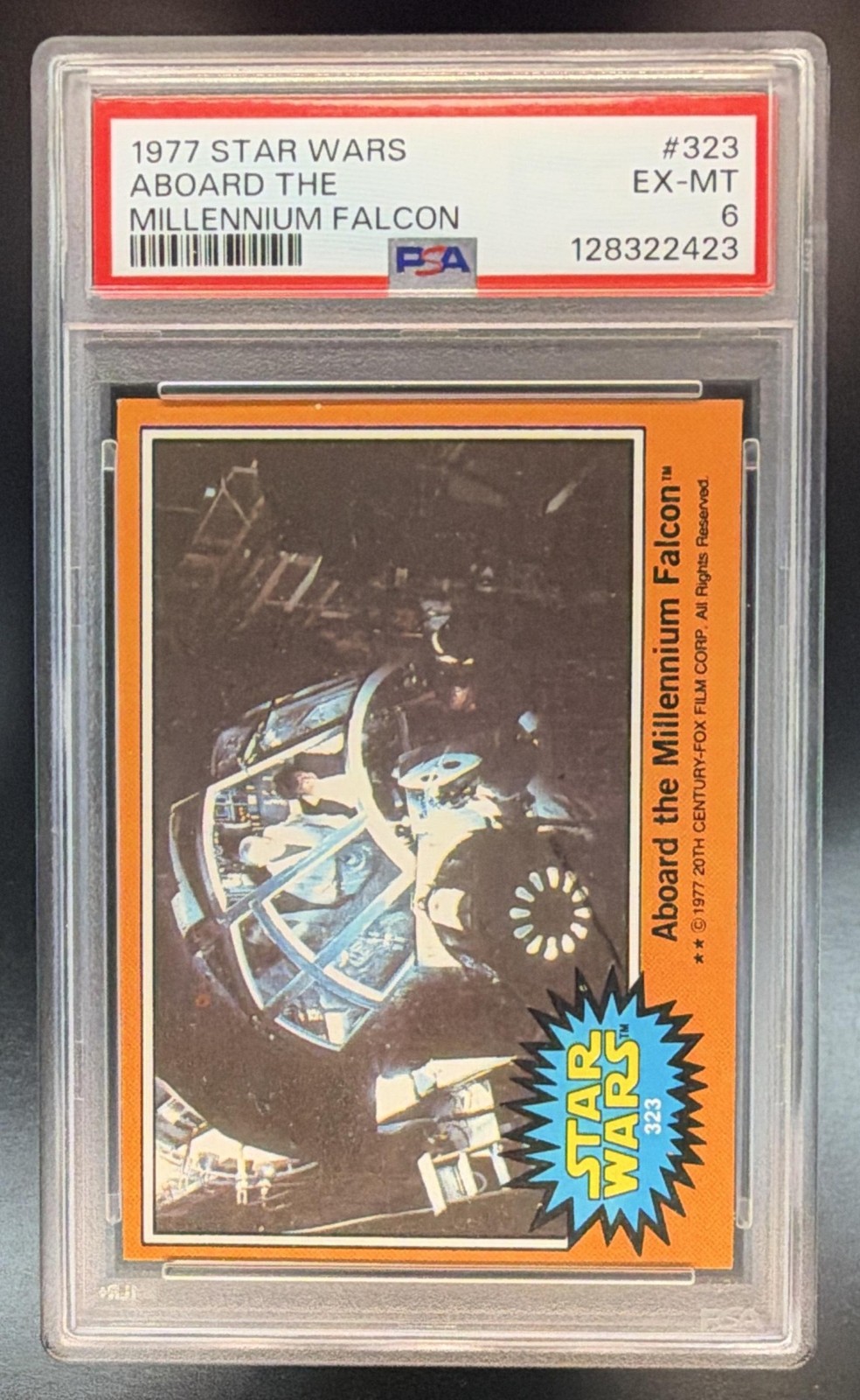 1977 Topps Star Wars #323 Aboard the Millennium Falcon PSA 6 EX-MT C392 1977 Topps Star Wars #323 Aboard the Millennium Falcon PSA 6 EX-MT C392