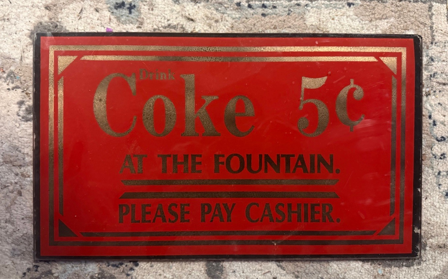 Very Rare Vintage Coca Cola Glass Sign Rare Version Scarcely Seen Very Rare Vintage Coca Cola Glass Sign Rare Version Scarcely Seen