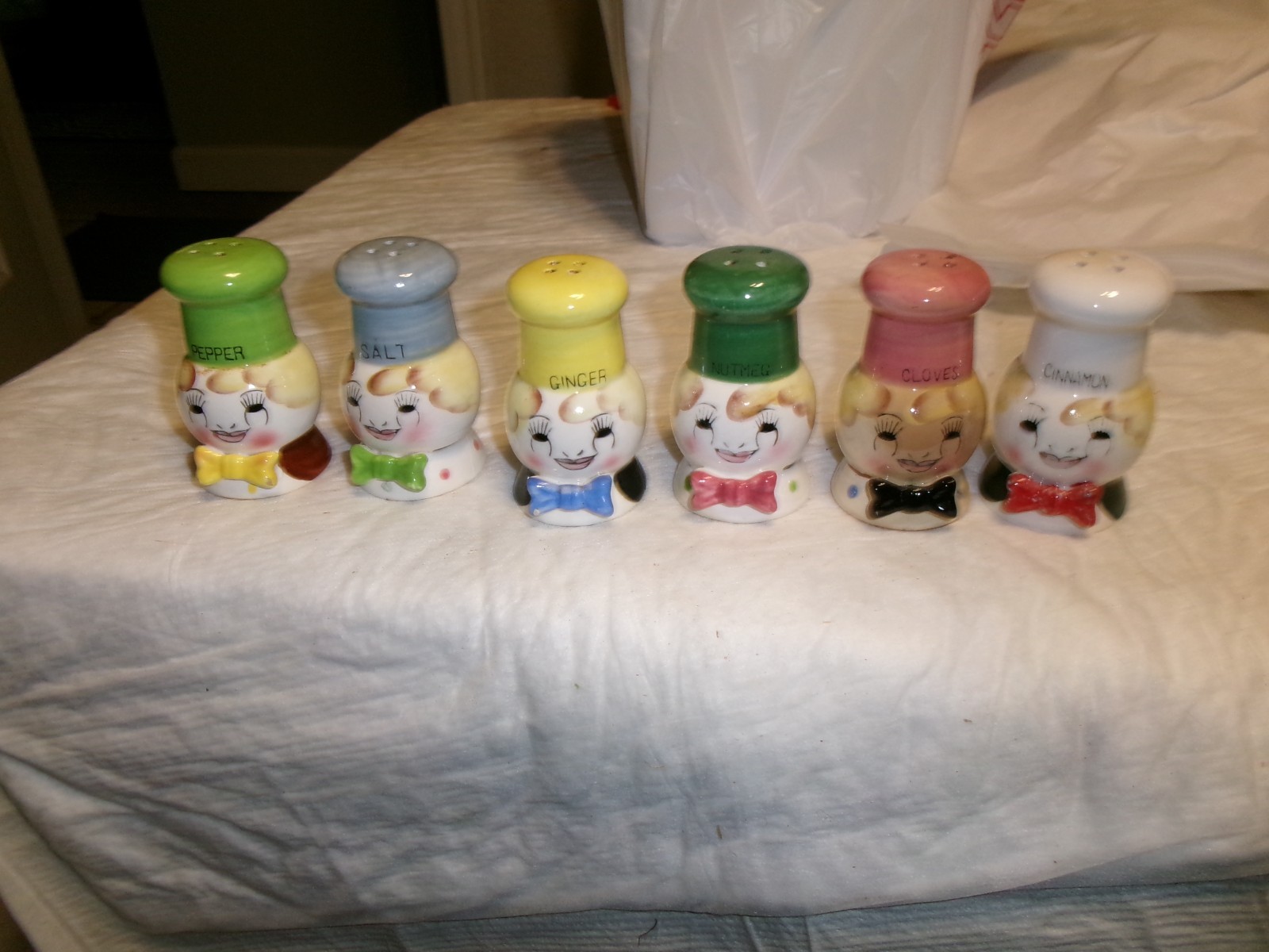 RARE Vintage Ceramic Kitchen Spice Set from Japan