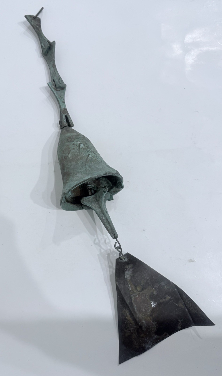 Vintage 22” Paolo Soleri Cosanti Cast Bronze Bell Wind Chime W/ Signature Stamp Vintage 22” Paolo Soleri Cosanti Cast Bronze Bell Wind Chime W/ Signature Stamp