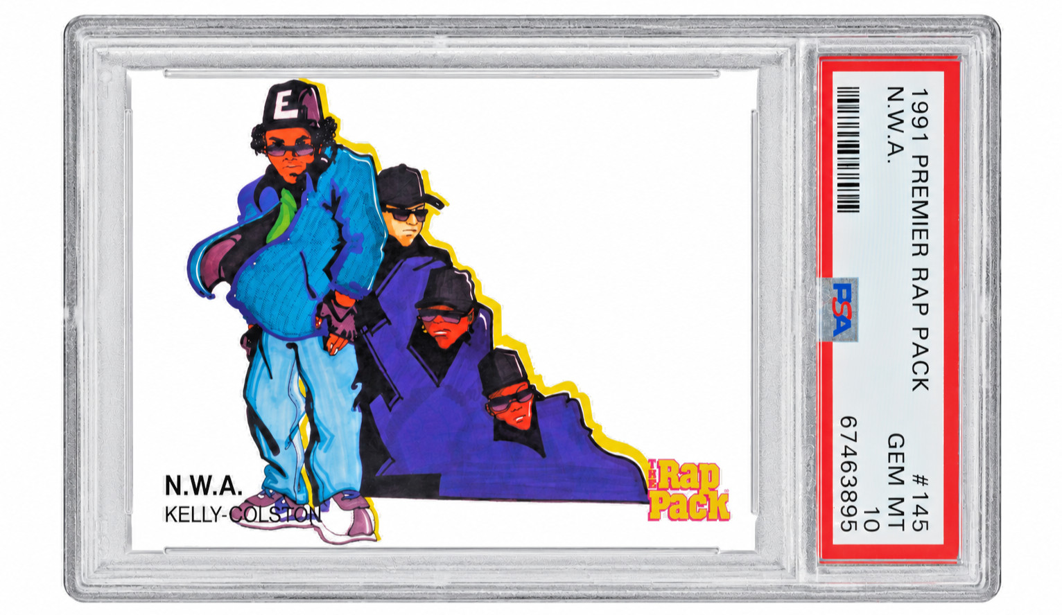 psa 10 | 1991 premier rap pack n.w.a. #145 | kelly-colston hip hop art | psa 10