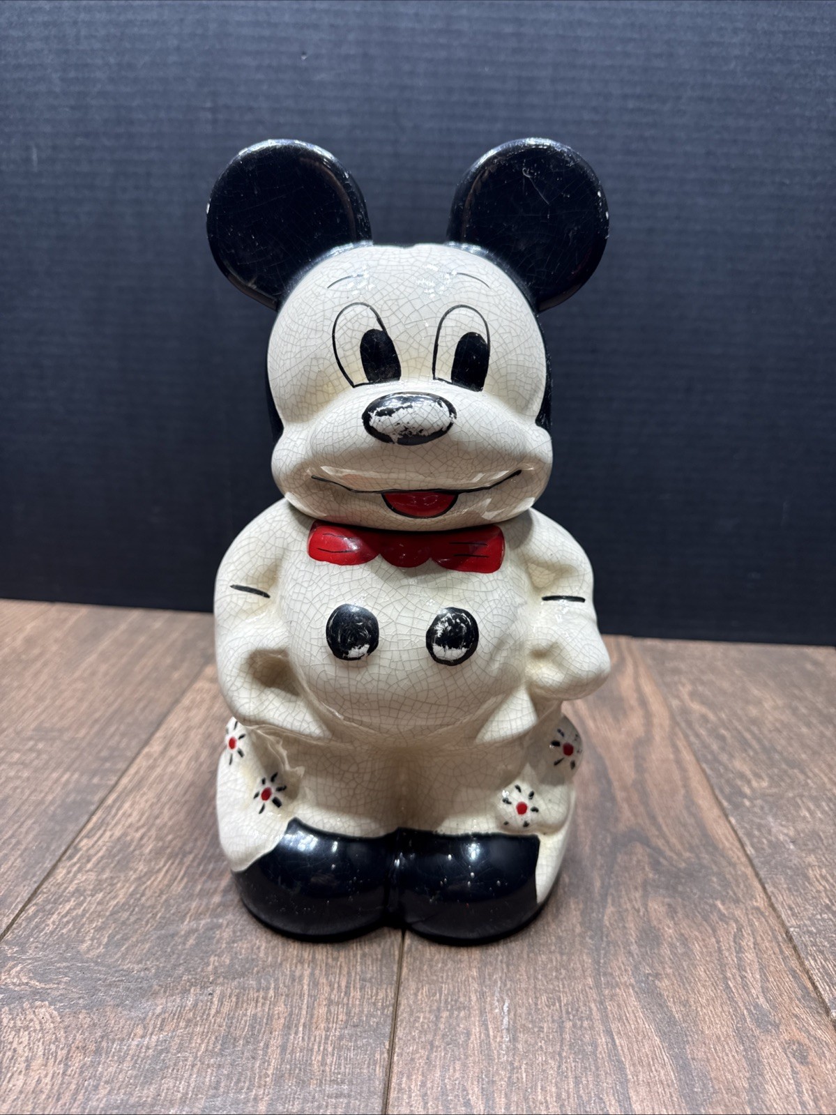 Vintage 1940's Walt Disney Turnabout Mickey & Minnie Mouse Cookie Jar