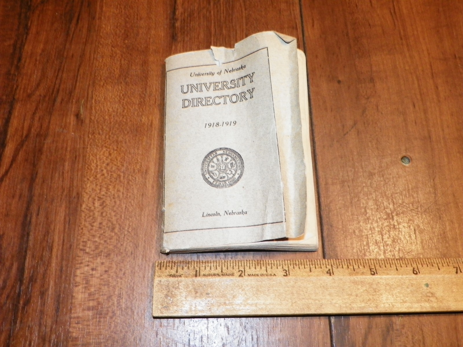 1918-1919 UNIVERSITY of NEBRASKA Directory; Lincoln, Nebraska