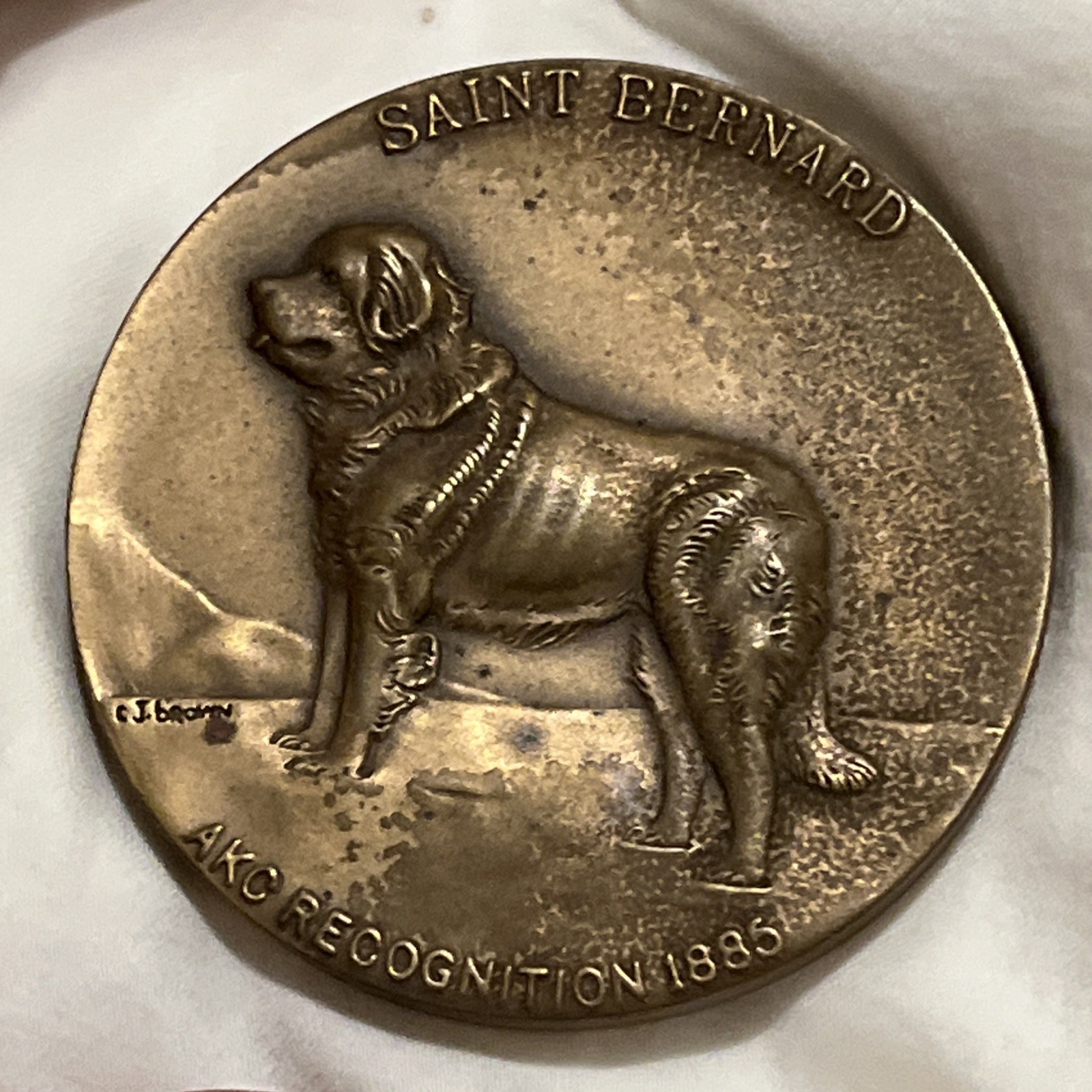 Vintage Saint Bernard AKC Westminster Dog Show Medal