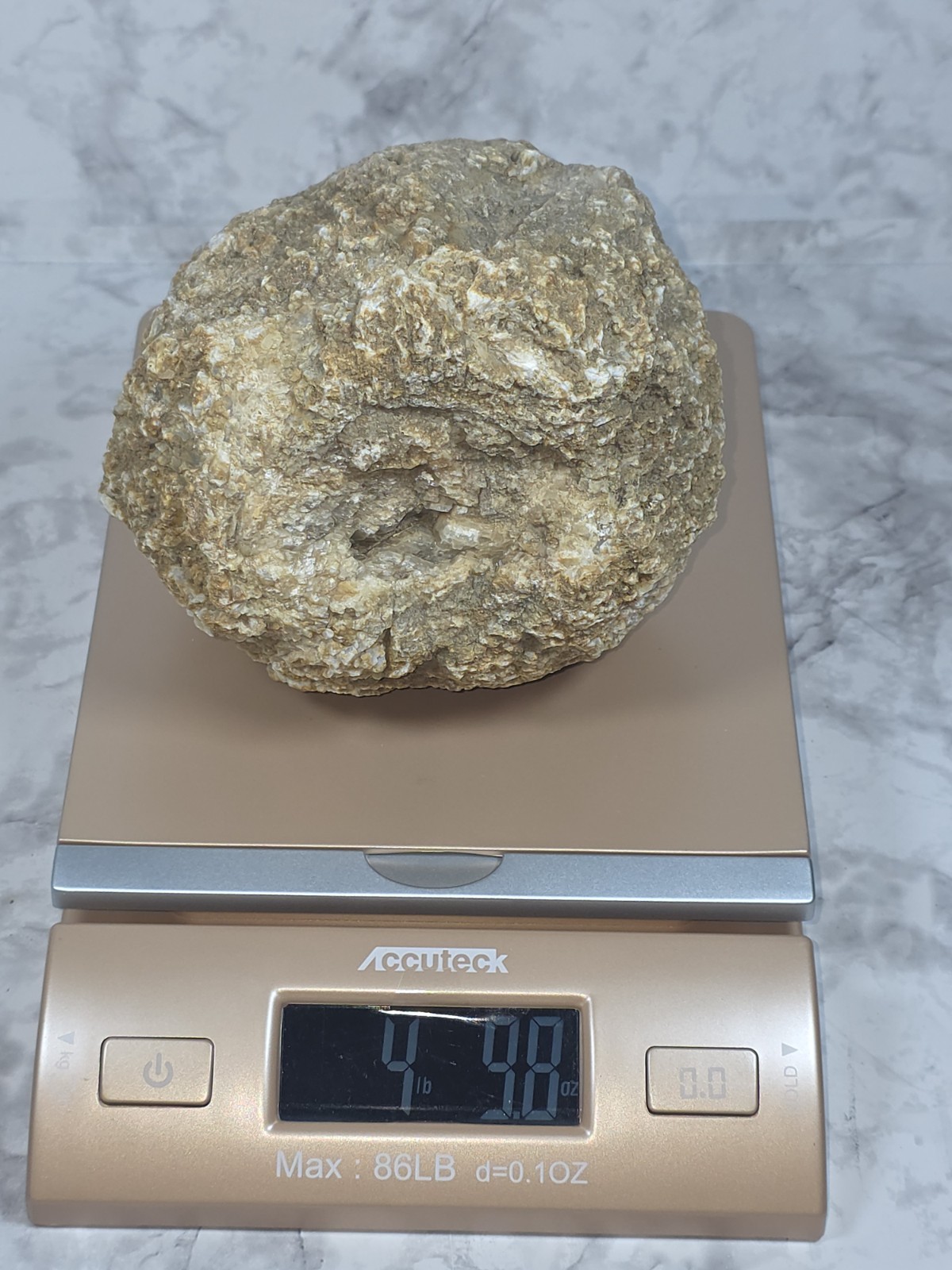 Natural Complete 4lb 9.8oz Geode. 15 inch Round. Break Your Own.