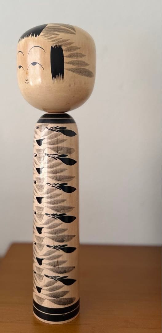 Kamada Koichi Vintage HandPainted Kokeshi Doll 36.5cm Signed Used
