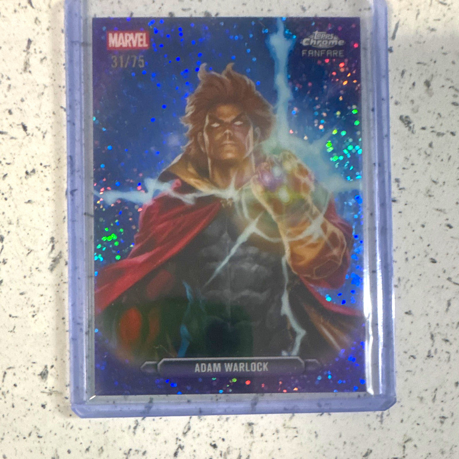 Topps 2026 Chrome Marvel Comics Adam Warlock Fanfare FF-01 31/75 Holo
