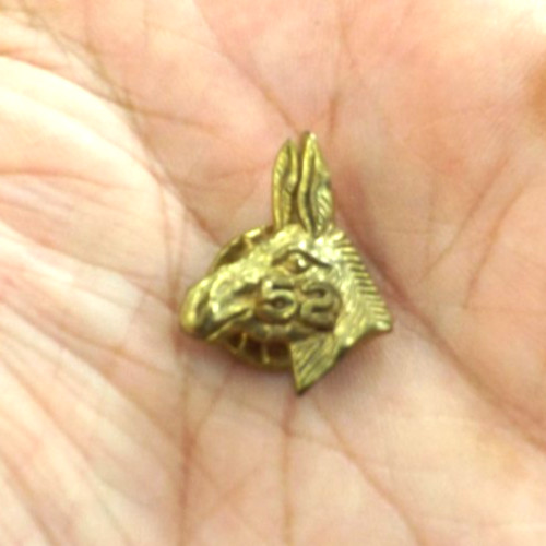 RARE VTG. 1952 DEMOCRAT DONKEY CUFFLINK JOHN SPARKMAN ADLAI STEVENSON pin *READ*