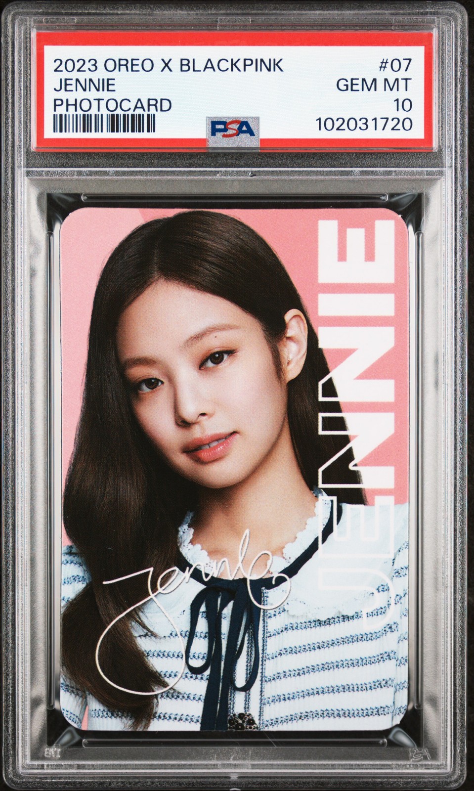 2023 OREO X BLACKPINK PHOTOCARDS #07 JENNIE PSA 10