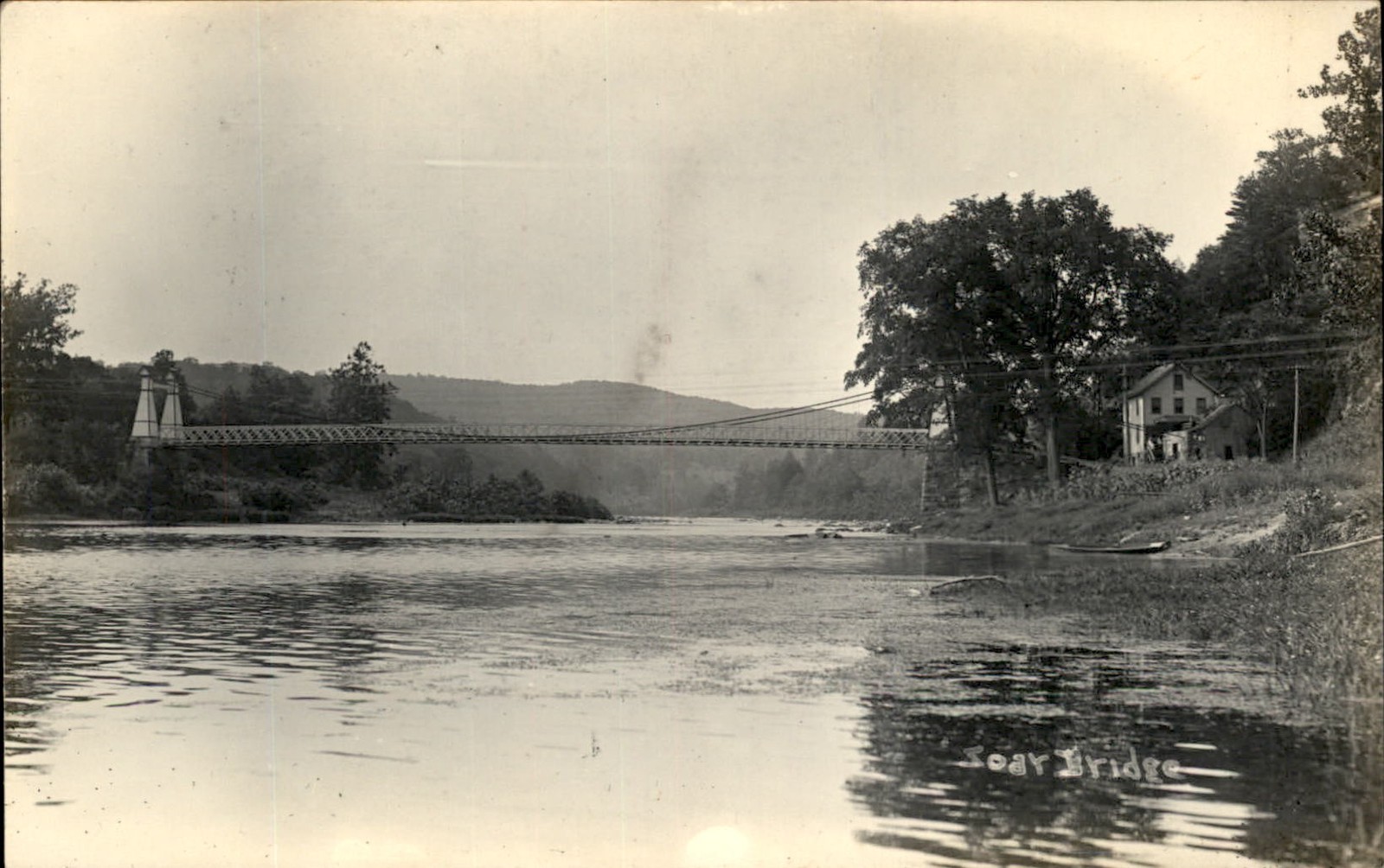 Stevenson Connecticut CT Zoar Bridge River Road c1920 Real Photo Postcard