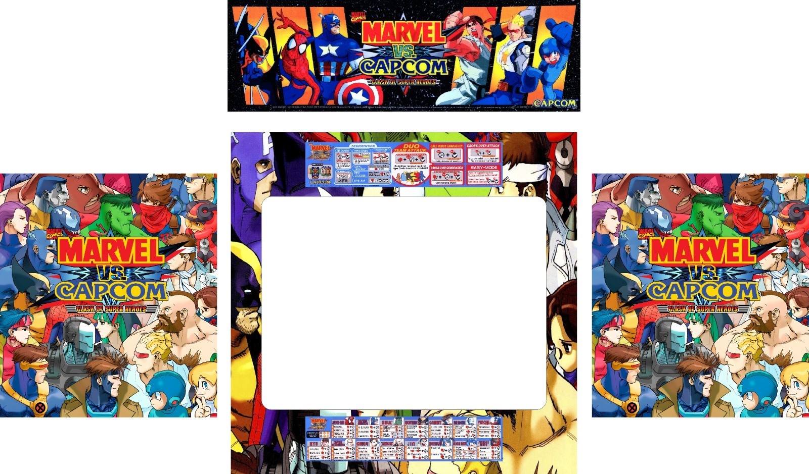 Marvel Vs Capcom Arcade Side Art, Bezel, Marquee, Moves List Instructions Marvel Vs Capcom Arcade Side Art, Bezel, Marquee, Moves List Instructions