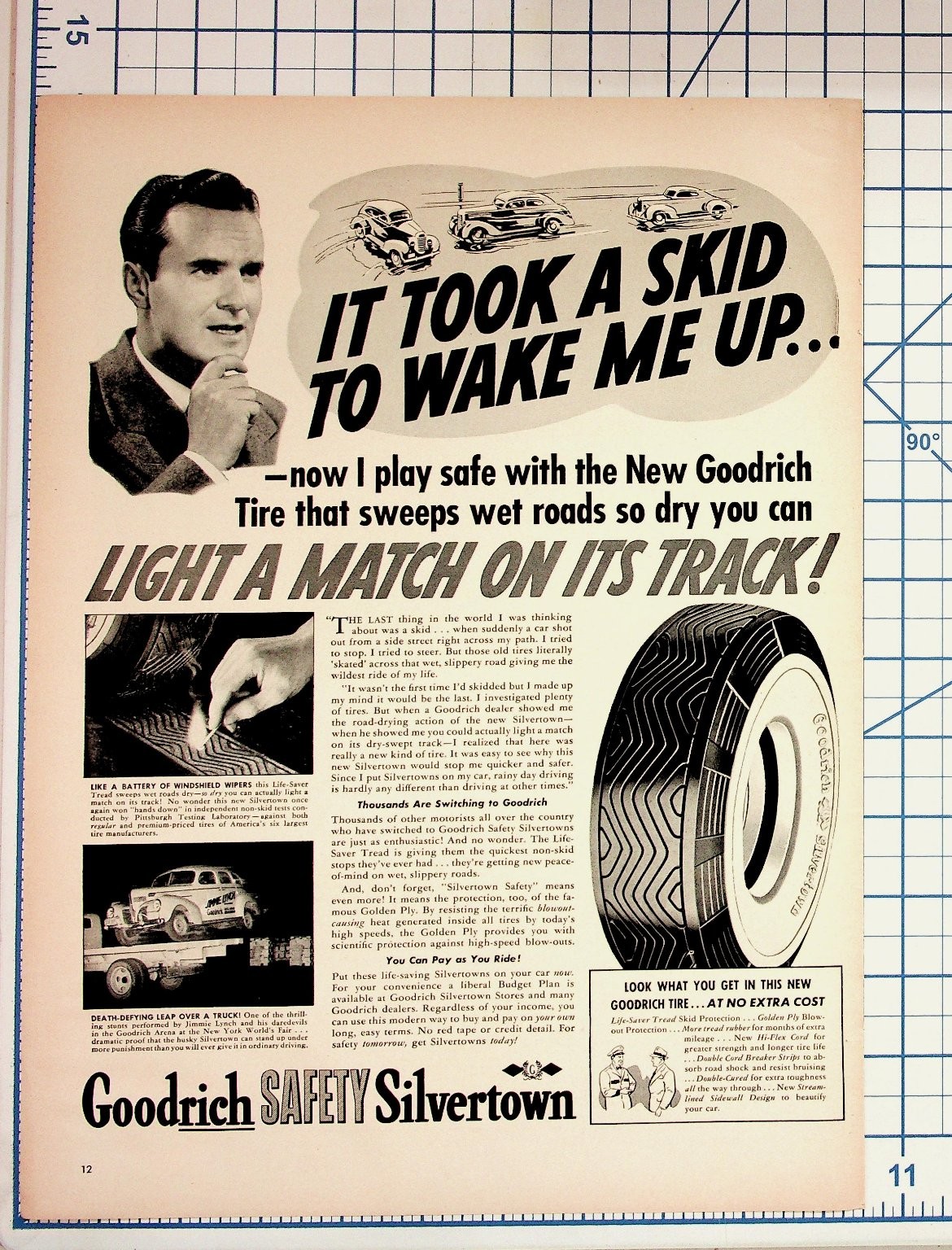 1939 Goodrich Safety Silvertown Tires Ad - New York World's Fair Daredevils 1939 Goodrich Safety Silvertown Tires Ad - New York World's Fair Daredevils