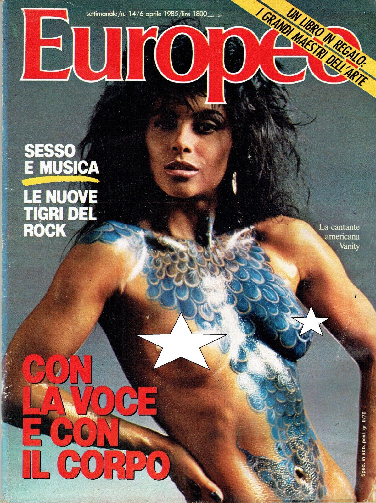 EUROPEAN 1985/14=VANITY DENISE KATRINA MATTHEWS COVER MAGAZINE SEXY NUDE=BARGAGLI