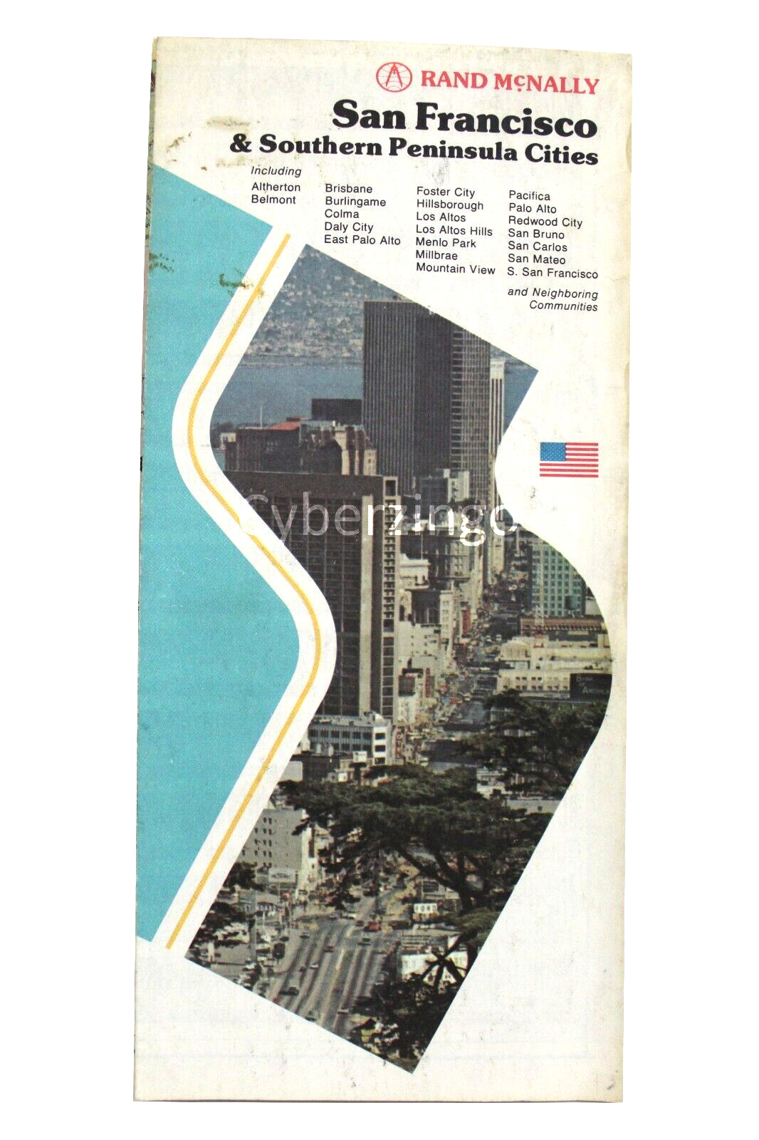 Rand McNally San Francisco And Surrounding Areas Map Vintage PREOWNED