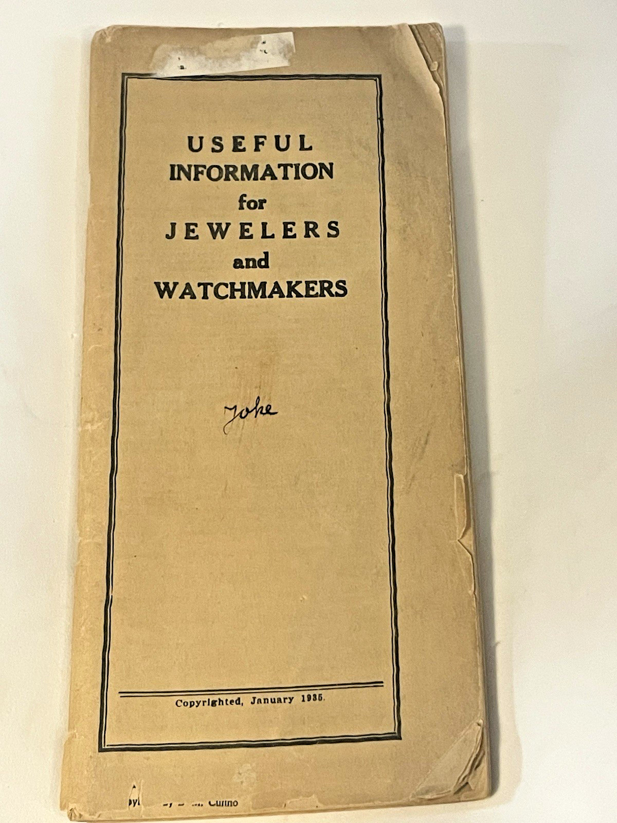 1935 Useful Information for Jewelers & Watchmakers Book/pamphlet Empire Art 🌺🌺 1935 Useful Information for Jewelers & Watchmakers Book/pamphlet Empire Art 🌺🌺
