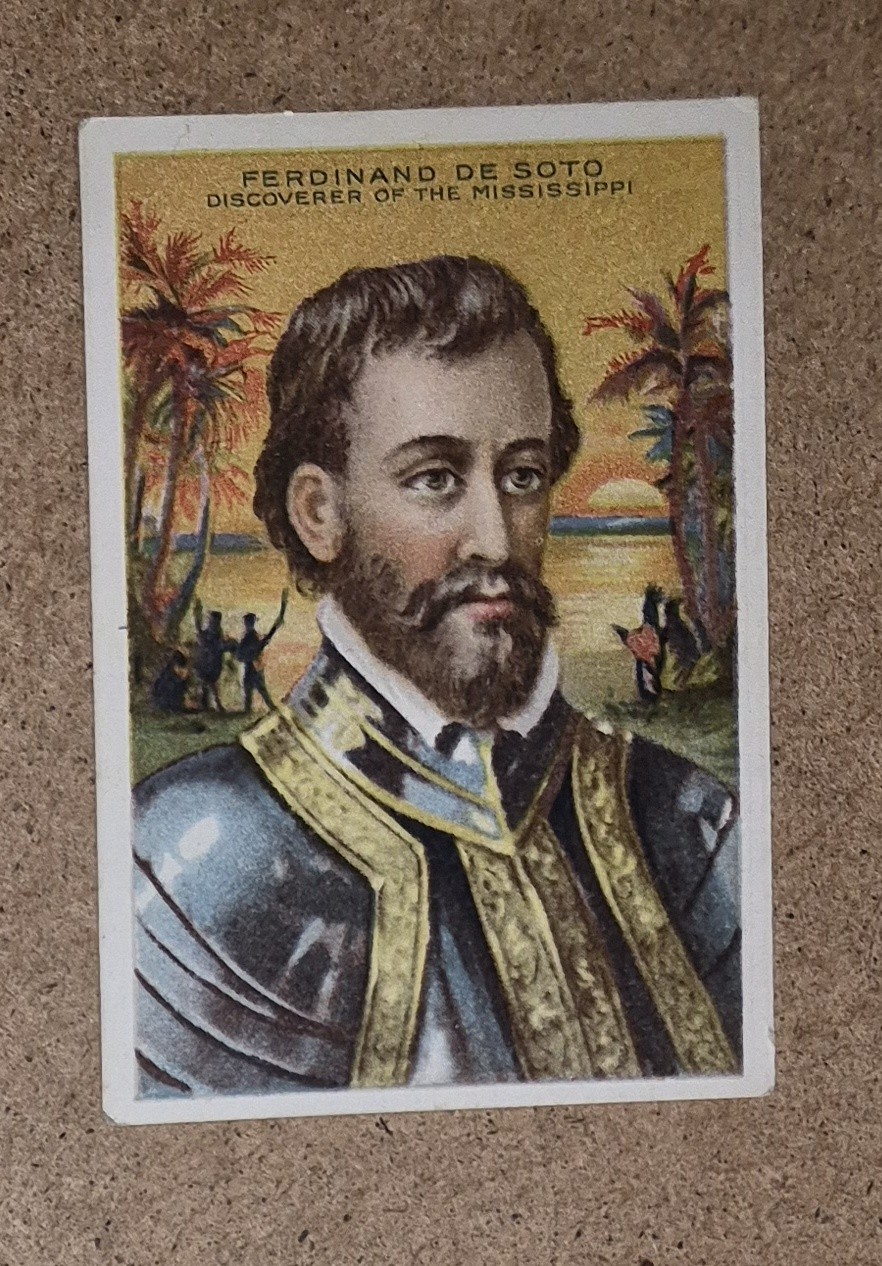 1911-12 Royal Bengals T68 Men Heroes History Ferdinand De Soto Spanish Explorer 1911-12 Royal Bengals T68 Men Heroes History Ferdinand De Soto Spanish Explorer