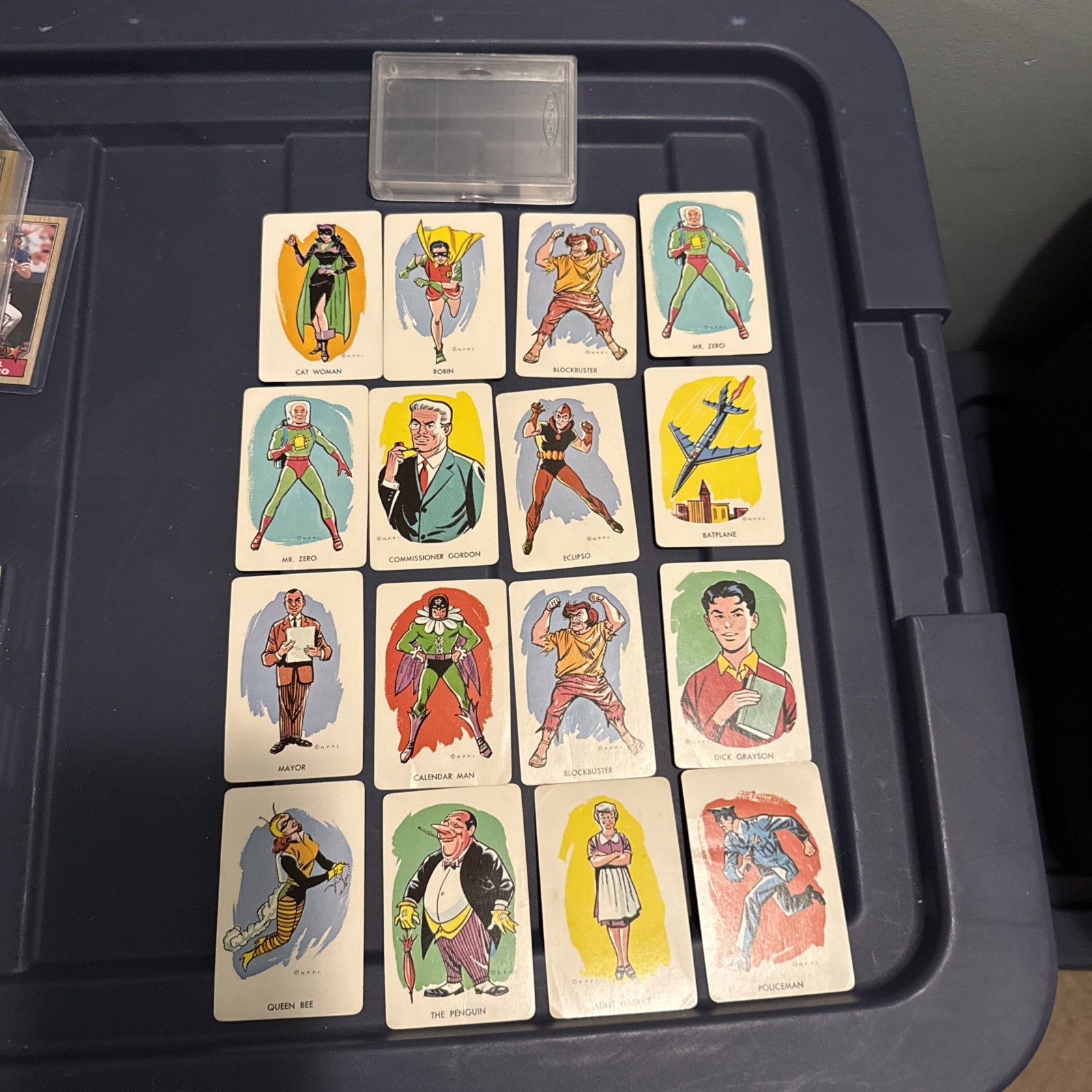 1966 BATMAN - Whitman Playing Cards - Rookie Set part set with box 16 cards