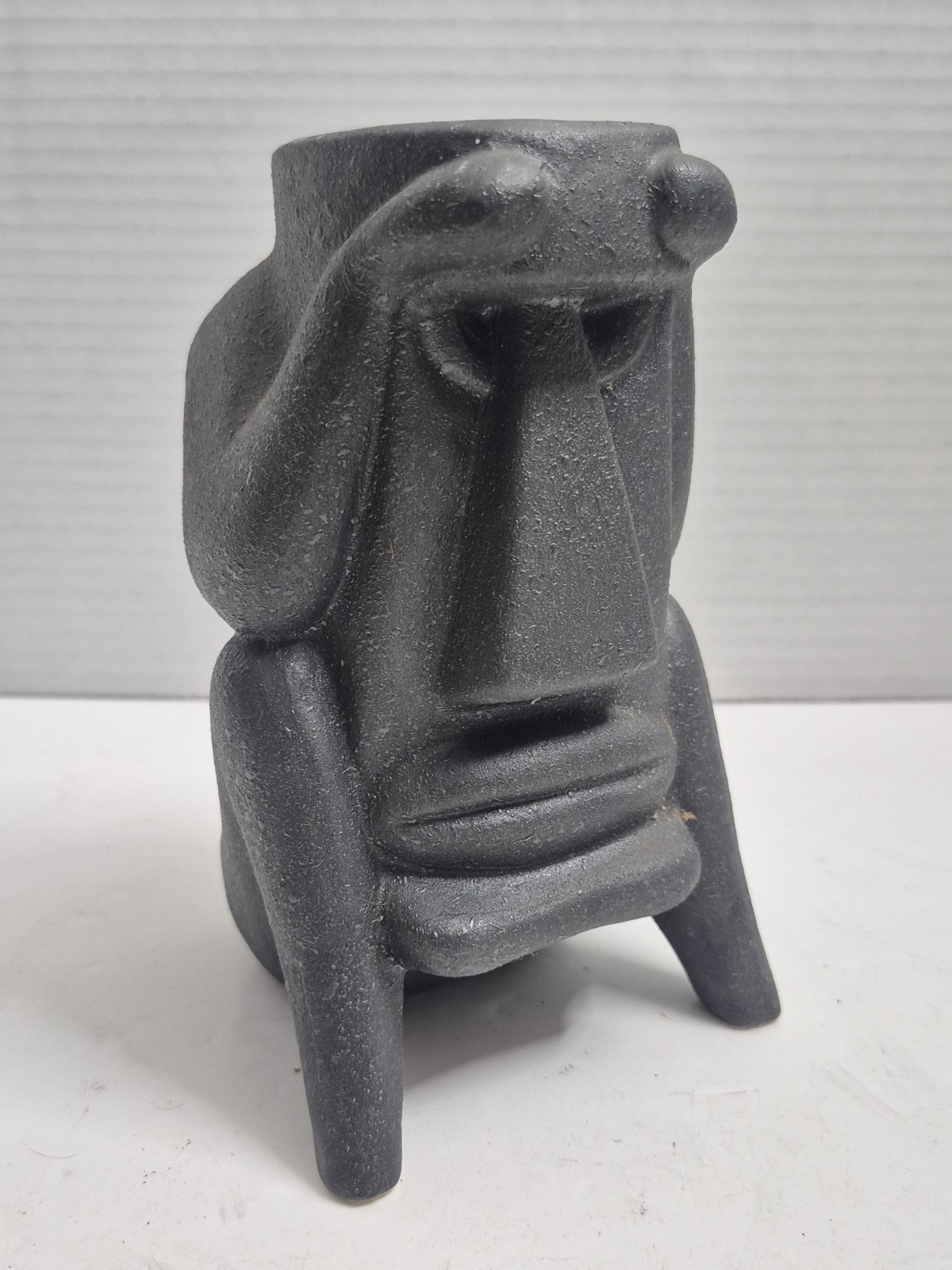 Trader Vic Mai Tai Joe Suffering Bastard VTG Tiki Mug Ceramic Matte Black Japan