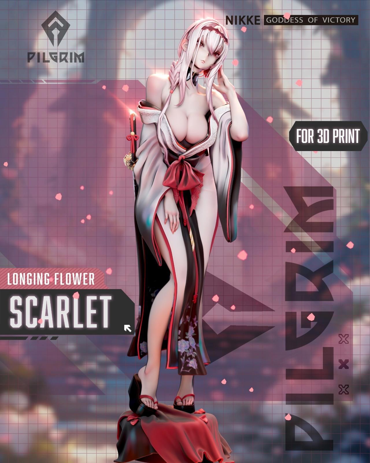 1:8 Scarlet Longing Flower NIKKE Fan Art UNPAINTED Resin Garage Kit