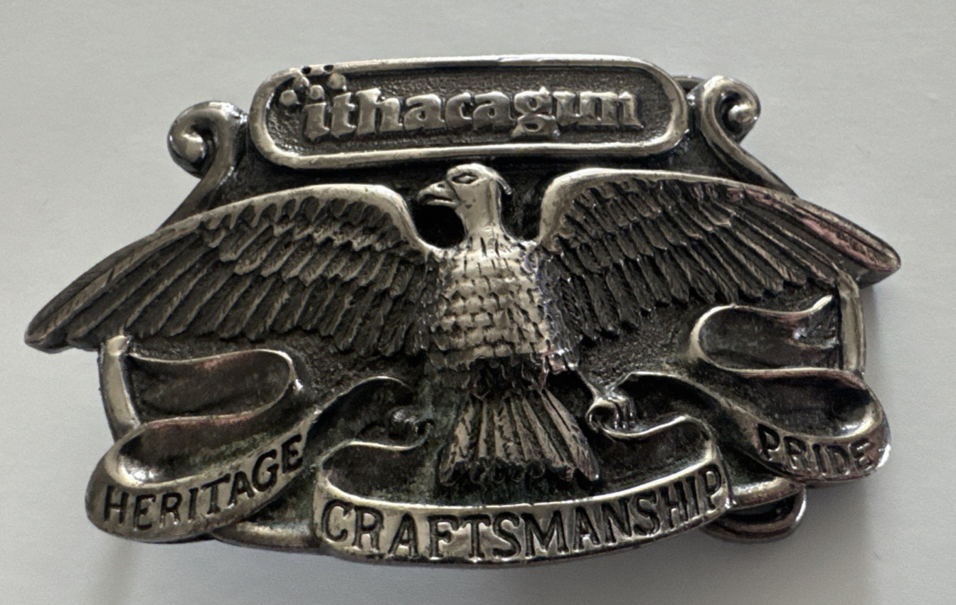 Ithaca Gun Heritage Vintage Belt Buckle 1976 Special Edition Craftsmanship Pride Ithaca Gun Heritage Vintage Belt Buckle 1976 Special Edition Craftsmanship Pride
