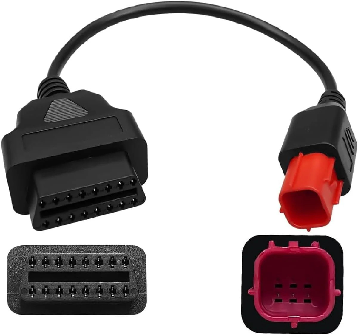 6 Pin OBD2 Adapter Cable Compatible with Kawasaki Guzzi Suzuki Yamaha Harley Dav 6 Pin OBD2 Adapter Cable Compatible with Kawasaki Guzzi Suzuki Yamaha Harley Dav
