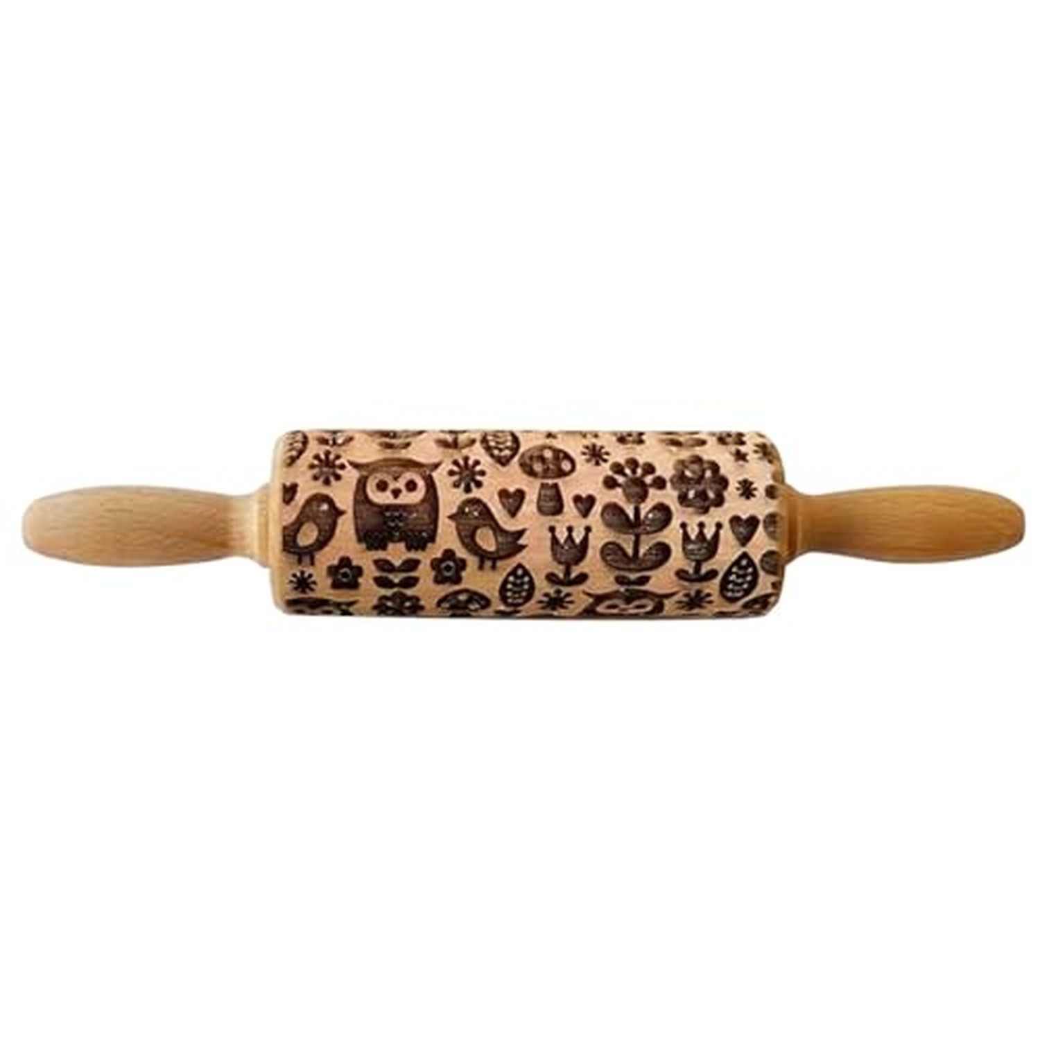 Embossed Rolling Pin for Baking, Wooden Decorative Embossing Cookie Roller fo... Embossed Rolling Pin for Baking, Wooden Decorative Embossing Cookie Roller fo...