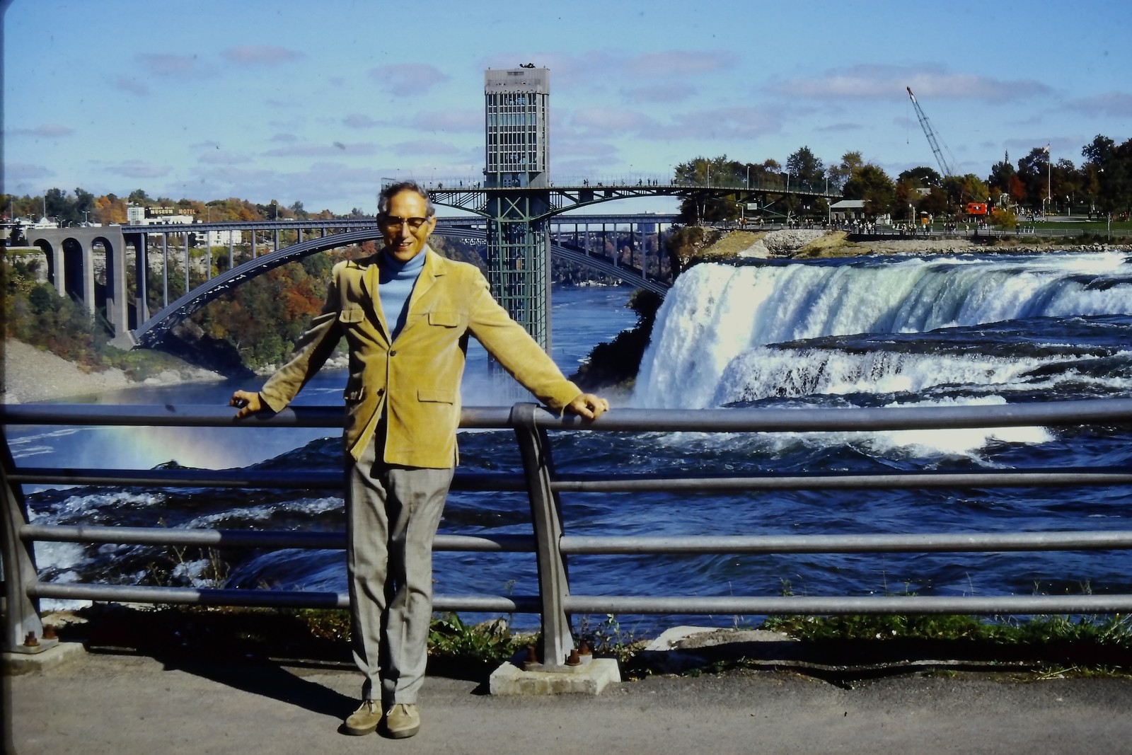 c1960's 35mm Slide Niagara Falls Skylon Tower Rainbow Bridge Canada American c1960's 35mm Slide Niagara Falls Skylon Tower Rainbow Bridge Canada American
