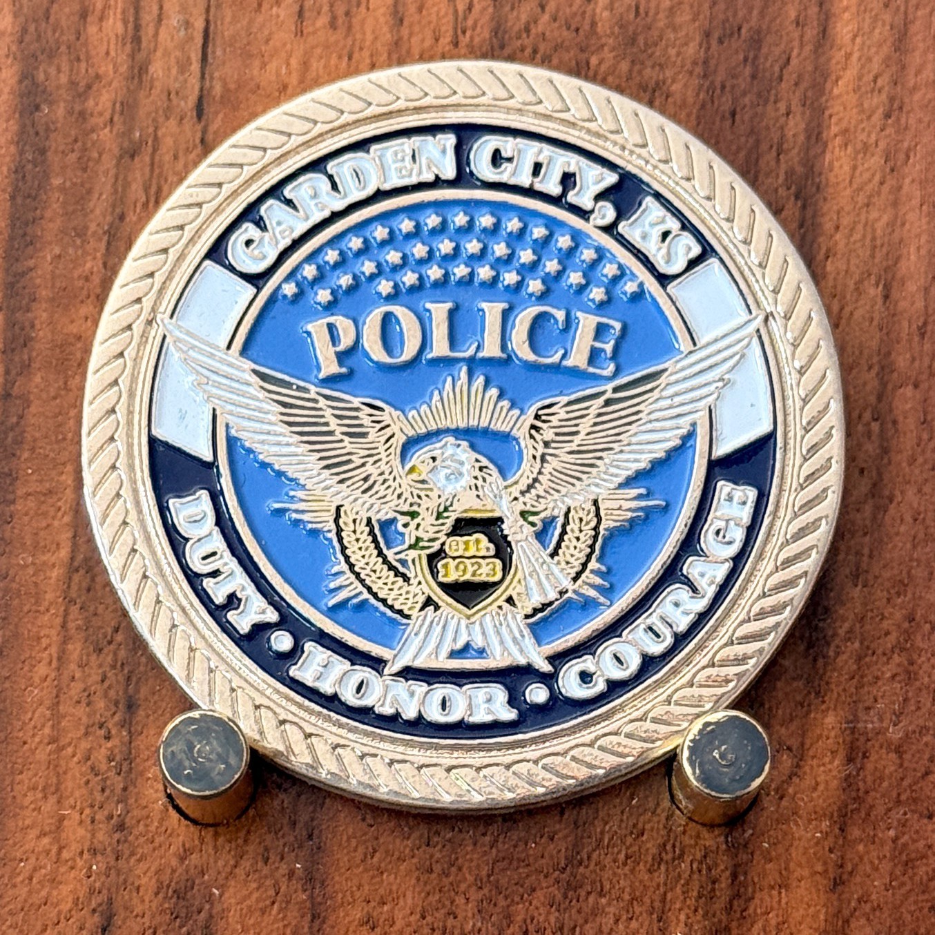 Garden City Kansas Police Explorers Post 1911 Challenge Coin  M#24