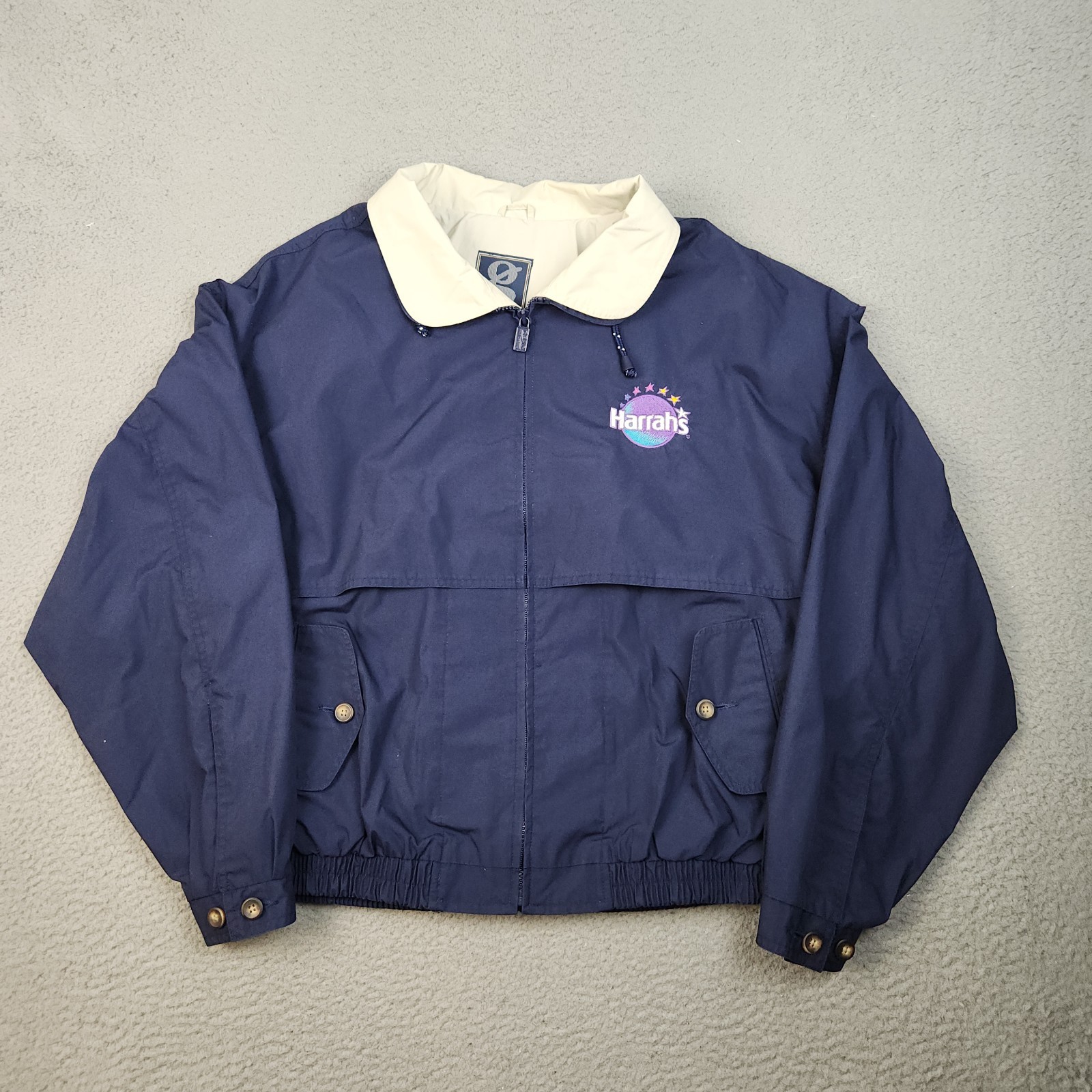 Vintage Harrahs New Orleans Casino Jacket XL Mens Gear For Sports Vented