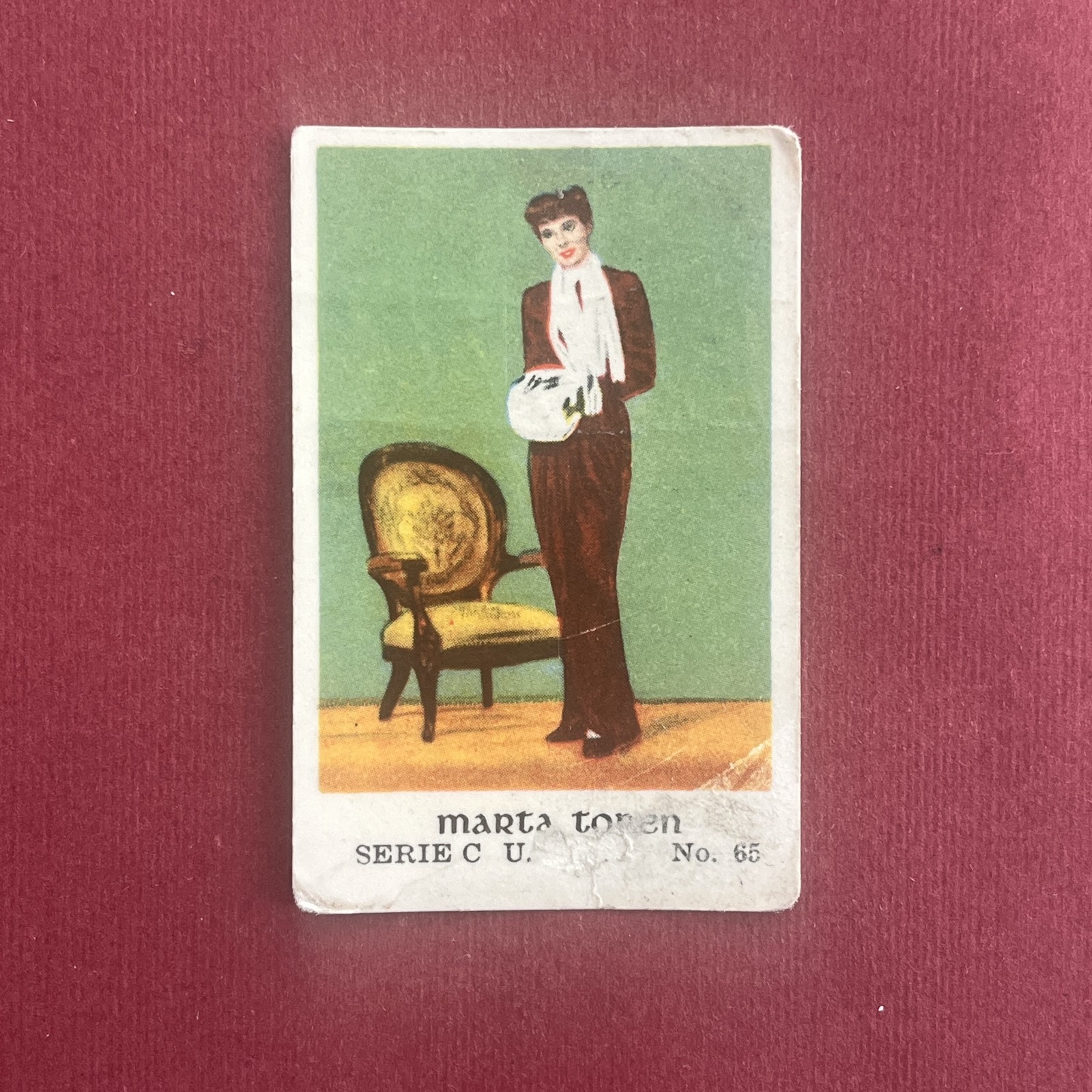 Marta Toren 1953 Dutch Gum Dutch Serie C #65 Non-Sport Trading Card