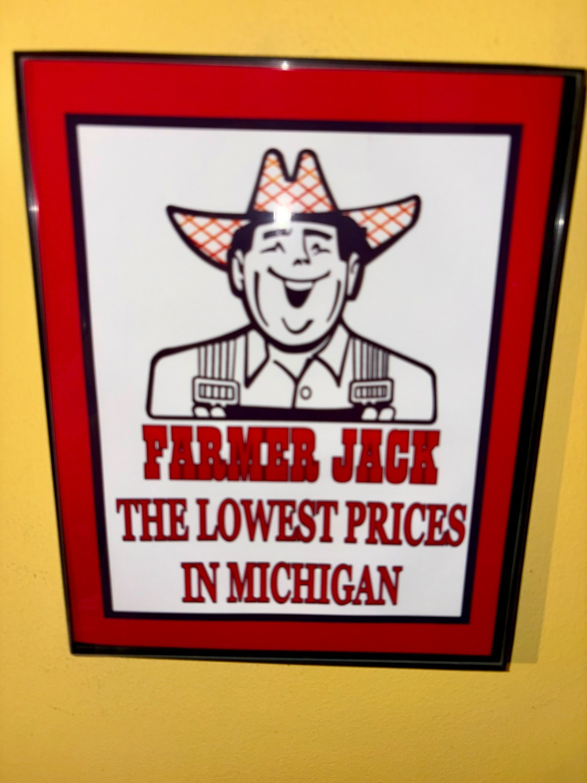 Farmer Jack Grocery Store Kitchen Diner Advertising Sign