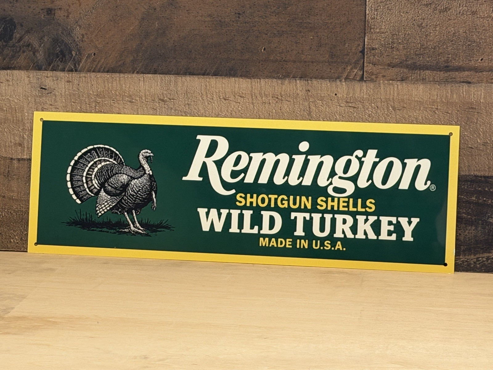 Hi Gloss Remington Wild Turkey Shotgun Shells, hunting Vintage Style Sign