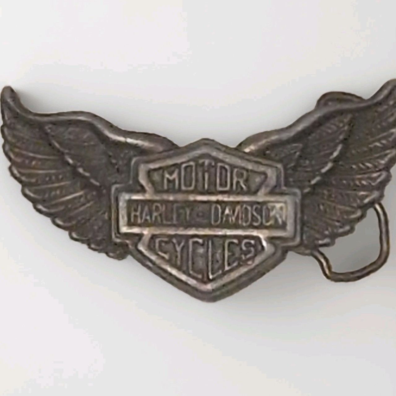 Harley Davidson 1989 Vintage Belt Buckle Born in the USA by Harmony Design