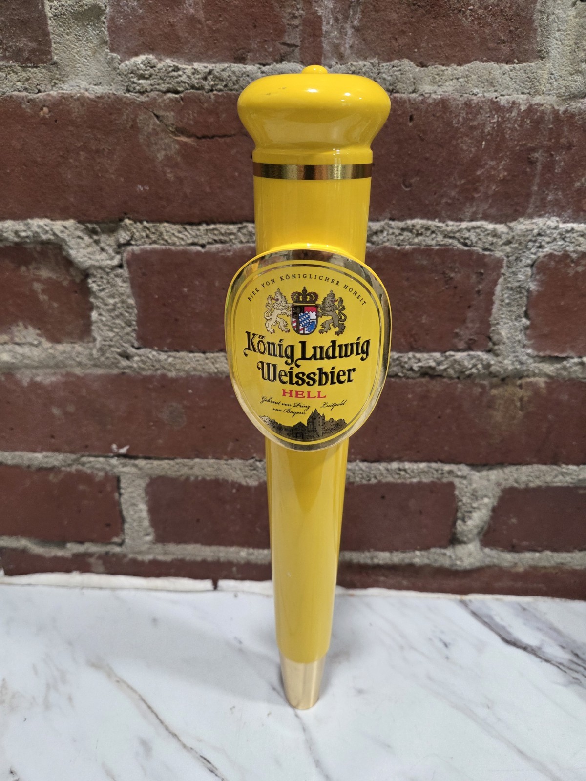 Konig Ludwig Weissbier Hell Beer Tap Handle Bar KEG Tapper Sign Konig Ludwig Weissbier Hell Beer Tap Handle Bar KEG Tapper Sign